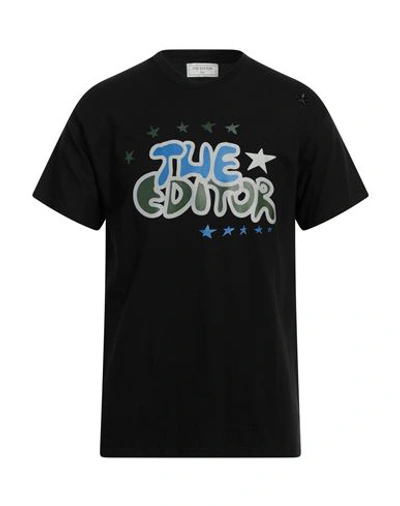 Shop The Editor Man T-shirt Black Size Xl Cotton