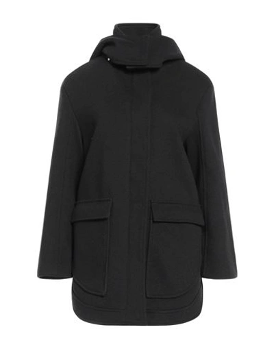 Shop Éclà Woman Coat Black Size 6 Polyester, Wool