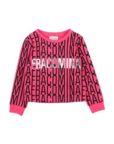 Fracomina Mini Toddler Girl Sweatshirt Fuchsia Size 4 Cotton, Elastane In Pink