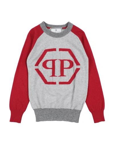 Shop Philipp Plein Toddler Boy Sweater Grey Size 6 Merino Wool, Viscose, Polyamide, Cashmere