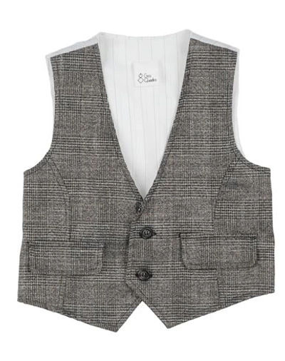 Giro Quadro Toddler Boy Tailored Vest Black Size 4 Polyester, Viscose, Elastane, Lurex In Black