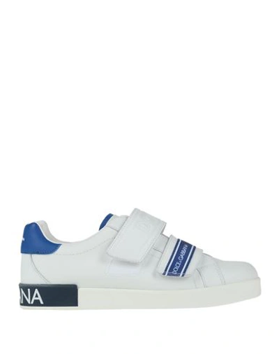 Shop Dolce & Gabbana Toddler Boy Sneakers White Size 9c Calfskin, Viscose