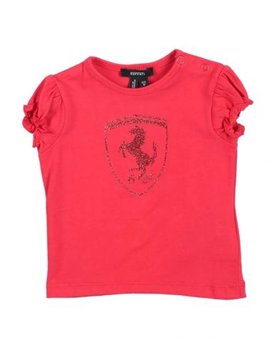 Scuderia Ferrari Ferrari Newborn Girl T-shirt Red Size 3 Cotton, Elastane In Red