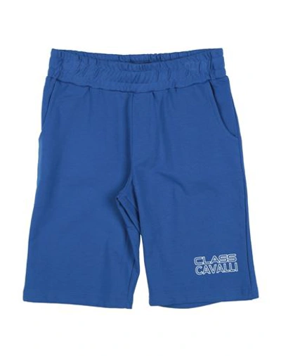 Shop Roberto Cavalli Junior Toddler Boy Shorts & Bermuda Shorts Blue Size 6 Cotton, Elastane
