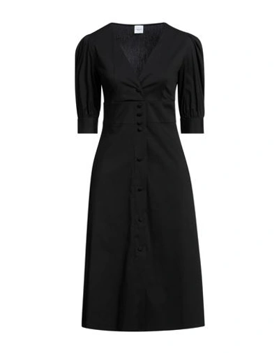 Shop Eleonora Stasi Woman Midi Dress Black Size 10 Cotton, Nylon, Lycra