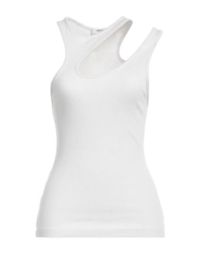 Agolde Athena Cut-out Organic Cotton-blend Tank In Grey