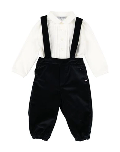 Shop Emporio Armani Newborn Boy Baby Set White Size 3 Cotton, Elastane