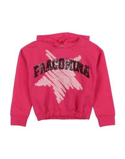 Fracomina Mini Toddler Girl Sweatshirt Fuchsia Size 6 Cotton, Elastane In Pink
