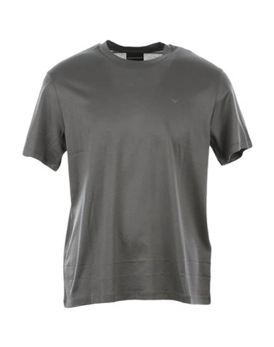 Shop Emporio Armani Man T-shirt Grey Size Xs Cotton