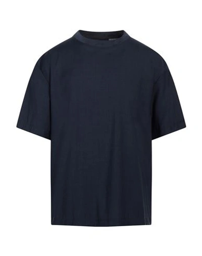 Shop Emporio Armani Man T-shirt Blue Size L Virgin Wool, Viscose