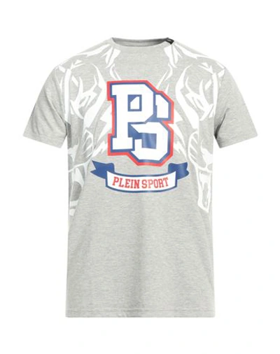 Shop Plein Sport Man T-shirt Grey Size Xxl Cotton, Elastane