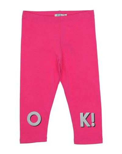 Shop Melby Toddler Girl Leggings Fuchsia Size 6 Cotton, Elastane In Pink