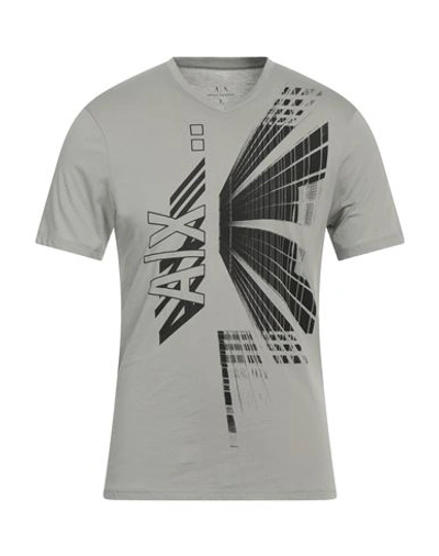 Shop Armani Exchange Man T-shirt Grey Size S Cotton