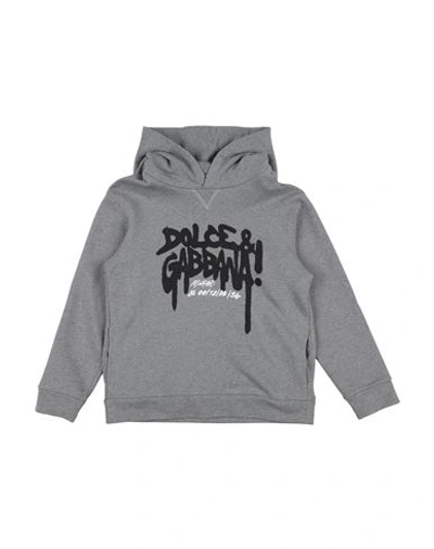 Shop Dolce & Gabbana Toddler Boy Sweatshirt Grey Size 7 Cotton, Elastane