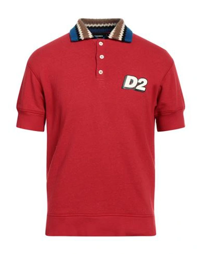 Shop Dsquared2 Man Sweatshirt Red Size M Cotton