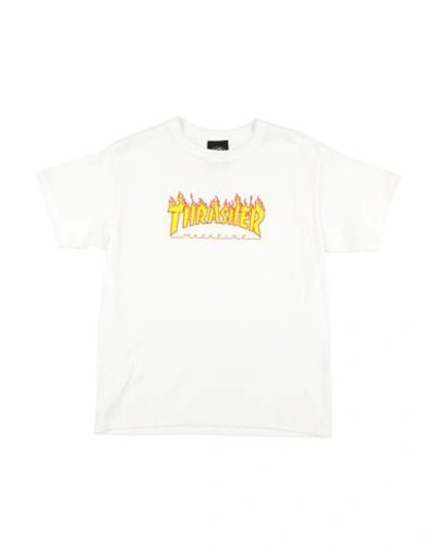 Shop Thrasher Toddler Boy T-shirt White Size 5 Cotton