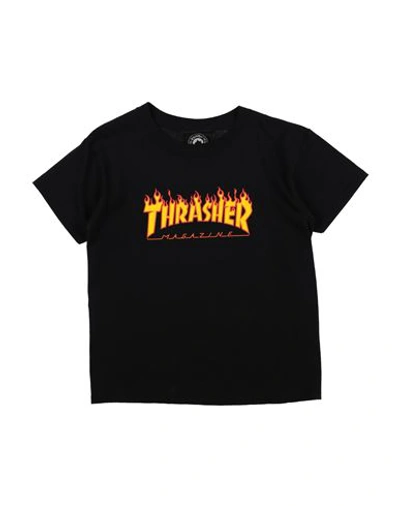 Shop Thrasher Toddler Boy T-shirt Black Size 6 Cotton