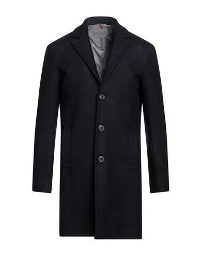 Shop Primo Emporio Man Coat Midnight Blue Size 42 Wool, Polyamide