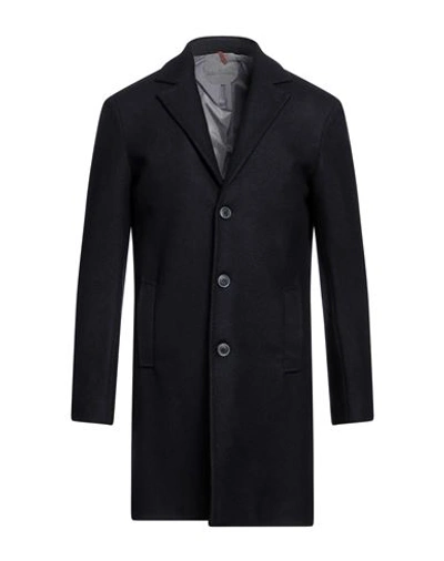 Primo Emporio Man Coat Midnight Blue Size 40 Wool, Polyamide In Blue