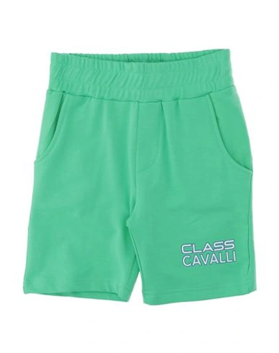 Shop Cavalli Class Toddler Boy Shorts & Bermuda Shorts Green Size 6 Cotton, Elastane