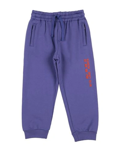 Shop Dolce & Gabbana Toddler Boy Pants Purple Size 7 Cotton