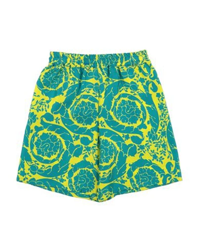 Shop Versace Young Toddler Girl Shorts & Bermuda Shorts Acid Green Size 5 Silk