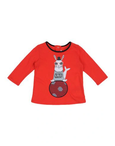 Marc Jacobs Newborn Girl T-shirt Red Size 3 Modal, Cotton In Red