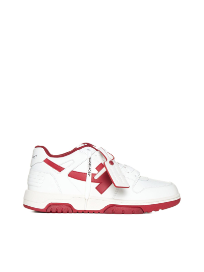 Shop Off-white Sneakers In White Burgundy