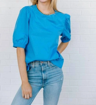 Shop Michelle Mcdowell Sherry Top In Royal In Blue