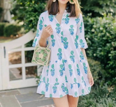 Shop Victoria Dunn Sullivans Swing Dress In Capri In Blue