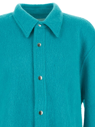 Shop Jil Sander Mohair Shirt In Blue