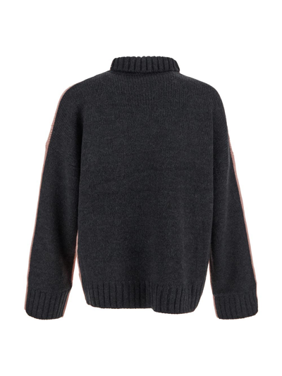 Shop Jw Anderson Two-toned Knit Sweater In Pink