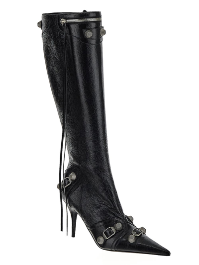 Shop Balenciaga Cagole High Boot In Black