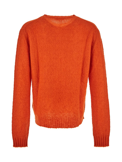 Shop Jil Sander Crew Neck Sweater In Orange