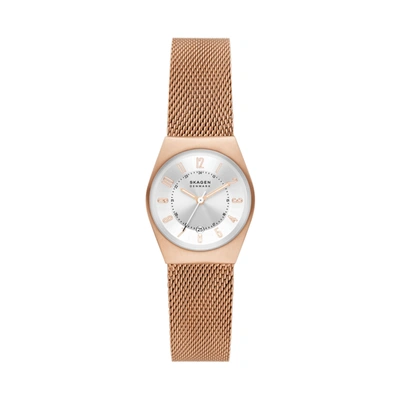 Shop Skagen Women's Grenen Lille Three-hand Date, Rose Gold-tone Stainless Steel Watch