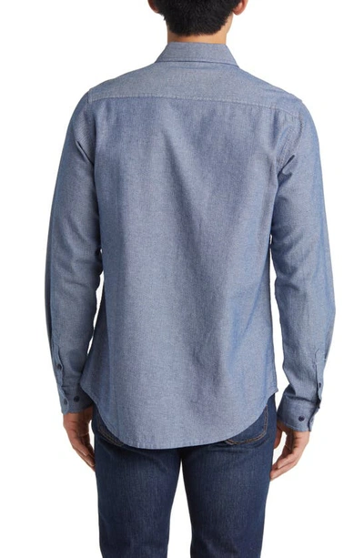 Shop Schott Fine Pattern Button-up Shirt In Herringbone
