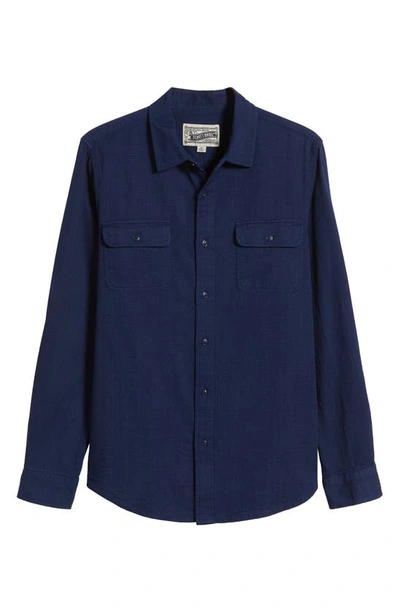 Schott Two-pocket Flannel Button-up Shirt In Basketweave