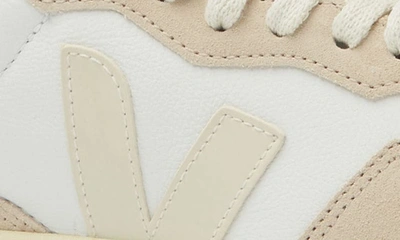 Shop Veja V-90 Leather Sneaker In Extra-white Pierre