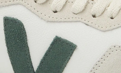 Veja V-10 Suede-trim Sneaker In Extra-white Cyprus