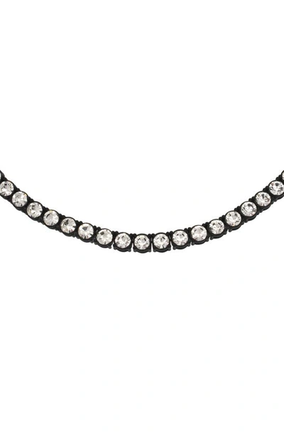 Shop Allsaints Crystal Tennis Necklace