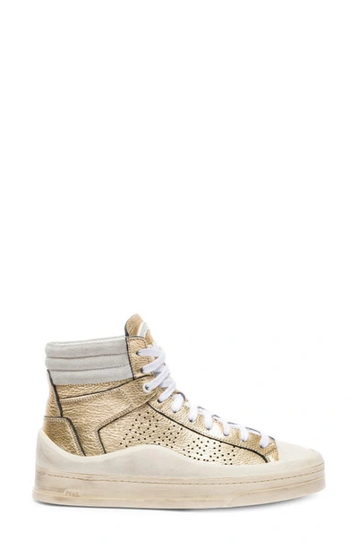 p448 metallic high top sneaker