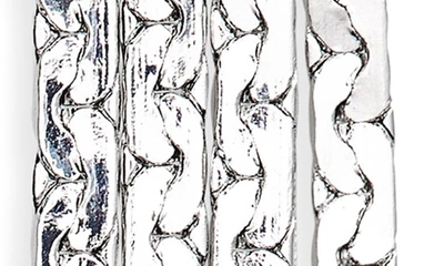 Panacea Liquid Fringe Drop Earrings In Silver