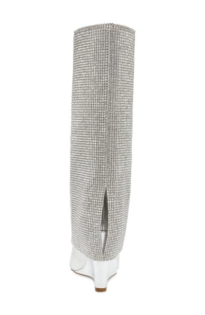 Steve Madden Riski Wedge Boot In Silver