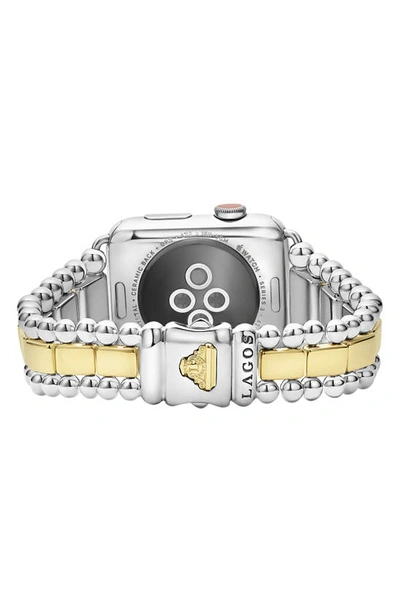 Shop Lagos Smart Caviar Diamond Apple Watch® Watchband In Two-tone
