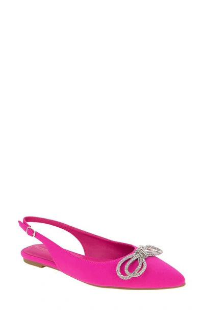 Shop Bcbgeneration Bcbg Kristin Pointed Toe Slingback Mule In Fuchsia Pink Neoprene