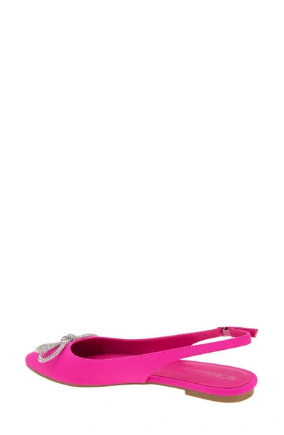 Bcbgeneration Kristin Pointed Toe Slingback Mule In Fuchsia Pink Neoprene