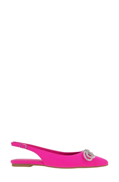 Bcbgeneration Kristin Pointed Toe Slingback Mule In Fuchsia Pink Neoprene
