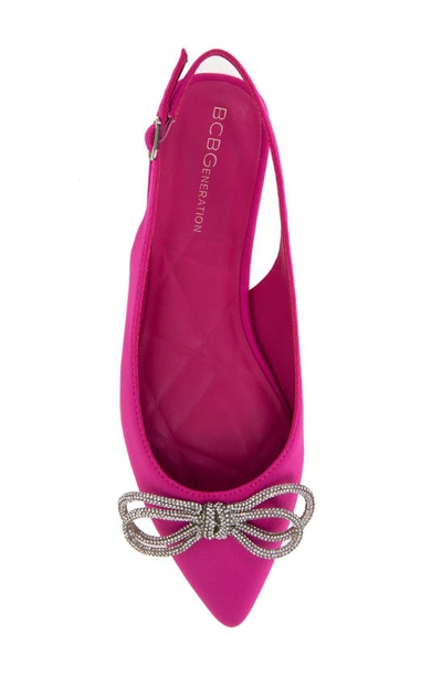 Bcbgeneration Kristin Pointed Toe Slingback Mule In Fuchsia Pink Neoprene