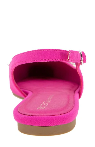 Bcbgeneration Kristin Pointed Toe Slingback Mule In Fuchsia Pink Neoprene