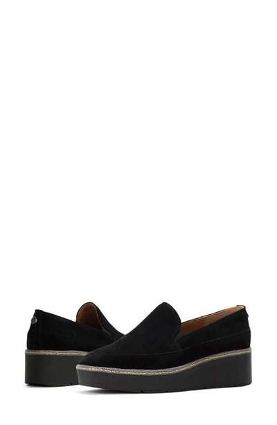 Shop Donald Pliner Wallis Platform Wedge Loafer In Black